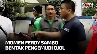 Begini Momen Ferdy Sambo Tertangkap Kamera saat Bentak Pengemudi Ojol  tvOne Minute