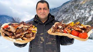 I PREPARED A WHOLE MOUNTAIN OF FOOD TO KEEP EVERYONE FULL LAMB AND CHICKEN SHISH KEBAB