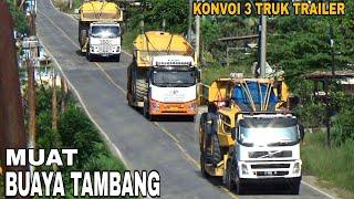 JALUR HIGH SPEED MANTAU  Konvoi Truk Muatan ADT volvo FAW dan VOLVO TRAILER