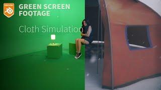 Chroma Key and Simulations in Blender Cloth Simulation