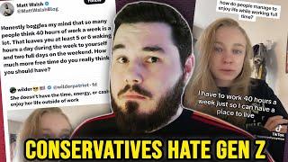 Conservatives INSANE reaction to Gen Z Hating the 40 Hour Work Week