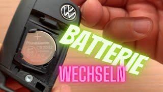 VW Schlüssel Batterie ohne Werkzeug wechseln.  Ob Golf T-Roc Polo oder Passat gute Fahrt 