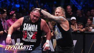 STAMPEDE STREET FIGHT FTW Champ Chris Jericho vs Samoa Joe in a WILD BRAWL  71024 AEW Dynamite