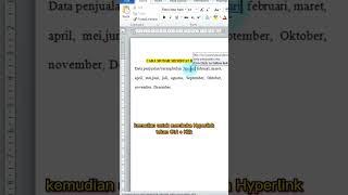 cara mudah membuat Hyperlink di ms word