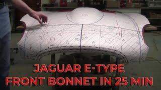 Metal Shaping Jaguar E-Type Front Bonnet Build in 25 minutes