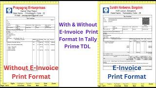 E Invoice Print Format In Tally Prime TDL