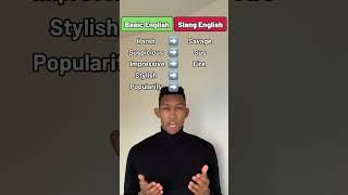 Basic vs Slang English  #englishlessons #learnenglish #englishvocabulary #shorts