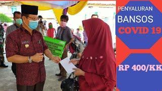 Bupati Bagikan Bansos Covid 19 Rp 400 RibuKK Untuk 9.552 KPM