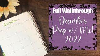 ️ FULL WALKTHRU For DECEMBER Prep wBudget Stickers 2022  Erin Condren Monthly Planner 7x9