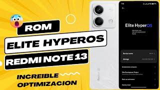 Esta Rom para el Xiaomi Redmi Note 13 es INCREIBLE  EliteRom HyperOs