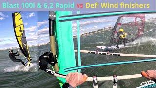 2nd test Fanatic Blast 100l vs Defi Wind finishers in slalom