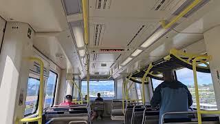 Riding the Honolulu Rail Transit  Skyline in Honolulu Oahu Hawaii