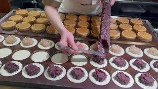 Japanese Street Food - Imagawayaki Cake Amazing Cake making process Osaka Japan