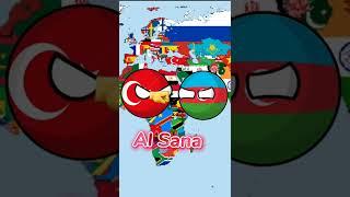 Türkiye Azerbaycan Kardeşliği  #shorts #türkiye #azerbaycan #countryballs