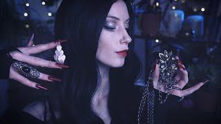 ASMR Morticia Addams Picks Your Jewelry  Tapping Soft Spoken Personal Attention