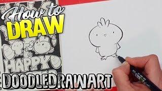 How to Draw a Kawaii chick - Easter Chick - Cute cartoon chicken