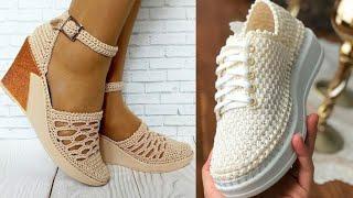 WOMENS CROCHET SHOES OPEN CROCHET SHOES CLOSED CROCHET SHOES