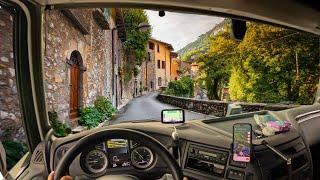 Stuck and Stranded Chaos Moment with a Truck in a Narrow Street