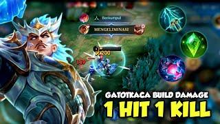 1 HIT = 1 KILL ? GATOT DAMAGE BUILD TERLALU BERBAHAYA  GATOTKACA BEST BUILD 2024  MOBILE LEGENDS