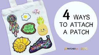 4 *easy* WAYS TO ATTACH A PATCH  Sewing Ironing Fabric Glue Hot Glue  #patches.co #GS-JJ