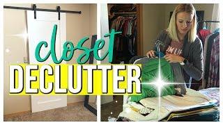 DECLUTTERING MY CLOSET 2019  DECLUTTER WITH ME I CLOSET CLEANOUT