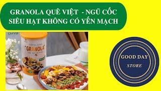 Granola siêu hạt ngũ cốc ăn kiêng Quê Việt nguyên liệu hữu cơkhông có yến mạch 1 hộp 500gram