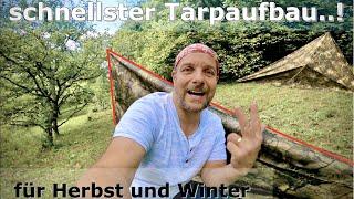 Tarp SCHNELLAUFBAU in 2Min  Freistehend für Herbst und Winter  3 x 3 Setup