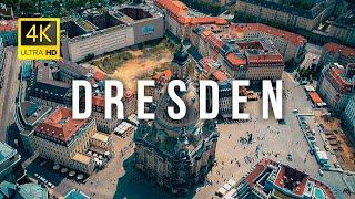 Dresden city Germany  in 4K Ultra HD  Drone Video