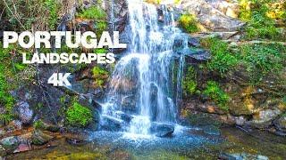 Portugal  waterfalls 4K ️ Scenic Relaxation   relaxing music with beautiful natural landscapes