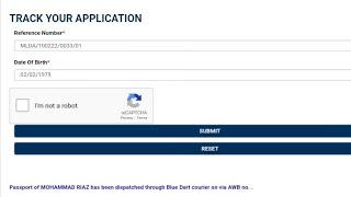 TRACK YOUR APPLICATION Malta VFS India