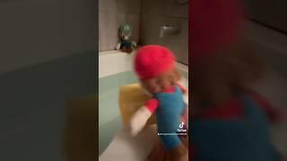 Mario & Luigi’s Super Mario Bath bomb test 🫧 #mario #funny #bathbomb #luigi #supermario