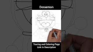 Doraemon Tracing and Coloring Page #shorts #tracingpage #doraemon #drawinggallery
