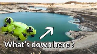 Whats in this quarry lake ? - Underwater drone