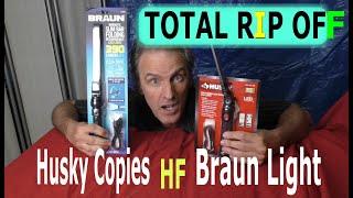 Review Husky LED work light it can do something Harbor Freight Braun light cant do.