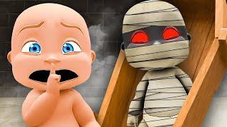 Baby Finds EVIL MUMMY in Basement