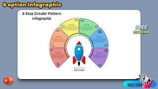 73. PowerPoint 6 Step Circular Rocket Infographic  Office 365  Free download