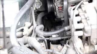 How to change a serpentine belt on a Dodge Caravan Voyager and Town & Country