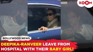 Deepika Padukone & Ranveer Singh LEAVE from hospital with their baby girl for their home