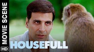 Akshay fights with a monkey for Deepika  Housefull  Movie Scene