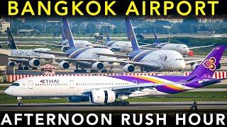 BANGKOK SUVARNABHUMI AIRPORT - Plane Spotting  Afternoon RUSH HOUR - Takeoff & Landing
