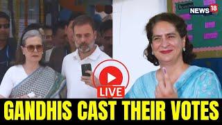 Delhi Lok Sabha Election 2024 Live Updates Rahul and Sonia Gandhi Cast Their Votes  LIVE News N18L