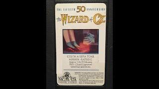 VHS Opening The Wizard of OZ 50th Anniversary Collectors Edition VHS