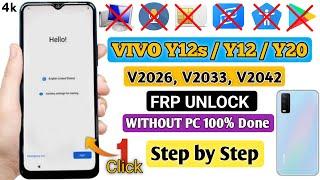 Vivo Y12s Frp Bypass  New Security 2024  Vivo y12s email id bypass  Vivo v2026 Without Pc