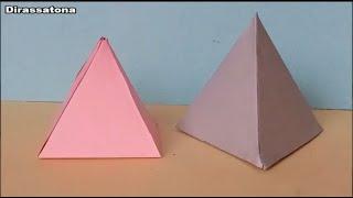كيفية صنع هرم ثلاثي ورباعي من الورق المقوى