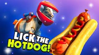 SPACE Goat Finds the GIANT HOTDOG in Space - Goat Simulator 3 DLC