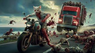 Fight for Daddy Cat vs. Zombies #aicat #cute #catlover #shorts  #meow #aianimation #zombiesurvival