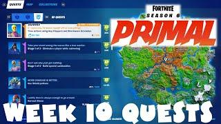 Chapter 2 ALL Week 10 Quests Guide - Season 6 - Fortnite Primal Battle Royale