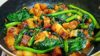 pork with lai xaak  Lai saakr hoite gahori  best pork recipe  Arindoms Pakghar