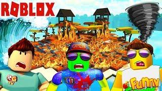 Survival CRAZY island in ROBLOX Joint adventures with Funny Games TV and Roblox Games TV