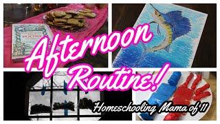 New Day in the LifeMama to 11Afternoon RoutineHomeschooling MamaLunchTea PartyOil Pastels
